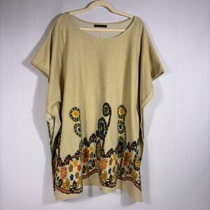 Do Everything in Love Beige Floral Tunic One Size 1078